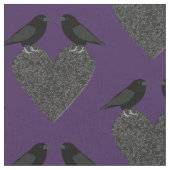 Gothic Ravens and Black Heart Stof (Close Up)