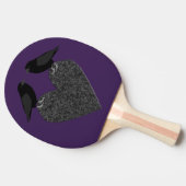 Gothic Ravens and Black Heart Tafeltennisbatje (Zijkant)