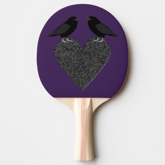 Gothic Ravens and Black Heart Tafeltennisbatje (Voorkant)