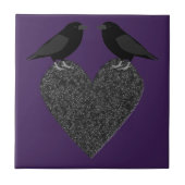 Gothic Ravens and Black Heart Tegeltje (Voorkant)