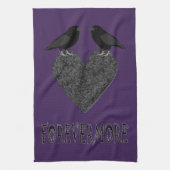 Gothic Ravens and Black Heart Theedoek (Verticaal)