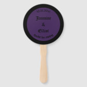 Gothic Ravens and Black Heart Wedding Custom Handwaaier (Achterkant)