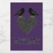 Gothic Ravens and Black Heart Wijn Etiket (Enkel label)