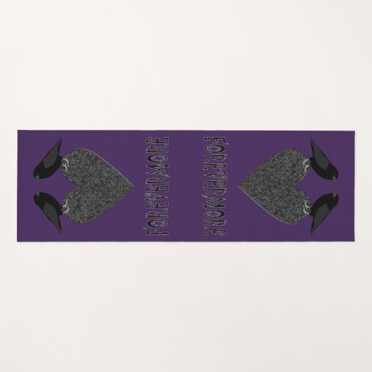 Gothic Ravens and Black Heart Yogamat (Voorkant (horizontaal))