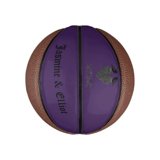 Gothic Ravens en Black Heart Custom Basketbal (Verticaal)