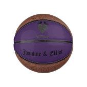 Gothic Ravens en Black Heart Custom Basketbal (Voorkant)