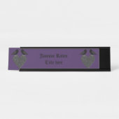 Gothic Ravens en Black Heart Custom Bureau Naambordje (Voorkant)
