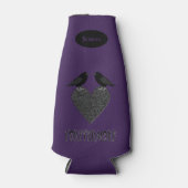 Gothic Ravens en Black Heart Custom Flesjeskoeler (Voorkant)