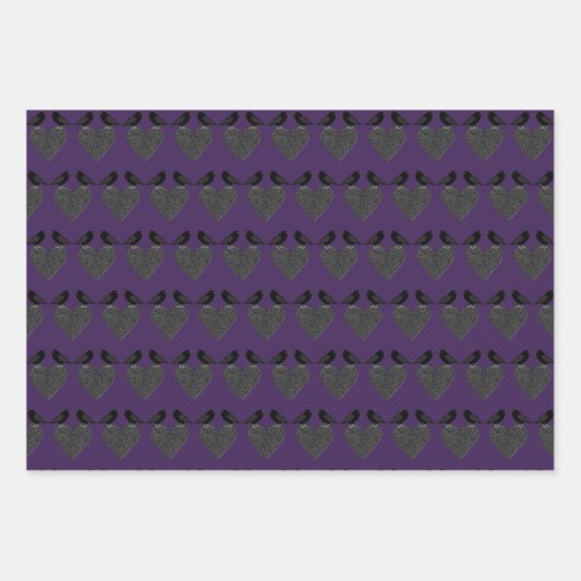 Gothic Ravens en Black Heart Custom Inpakpapier Vel (Voorkant 3)