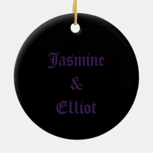 Gothic Ravens en Black Heart Custom Keramisch Ornament (Achterkant)