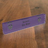 Gothic Ravens en Black Heart Custom Naambordje (Zijkant)