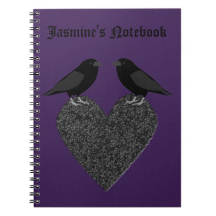 Gothic Ravens en Black Heart Custom Notitieboek