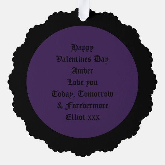 Gothic Ravens en Black Heart Custom Ornament Kaart (Achterkant)
