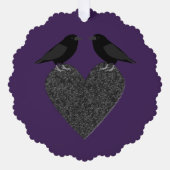 Gothic Ravens en Black Heart Custom Ornament Kaart (Voorkant)