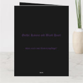 Gothic Ravens en Black Heart-kaart Kaart (Achterkant)