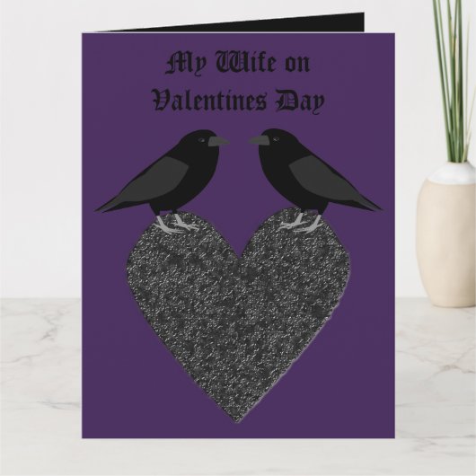 Gothic Ravens en Black Heart-kaart Kaart (Voorkant)