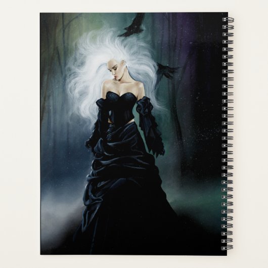 Gothic Ravens Forest Vrouw Zwart Planner (Achterkant)