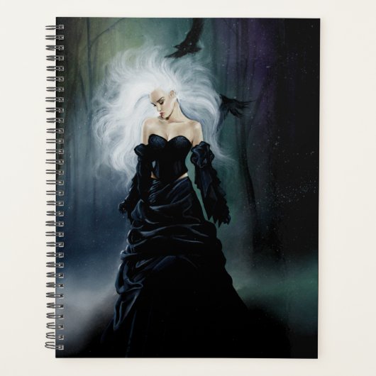 Gothic Ravens Forest Vrouw Zwart Planner (Voorkant)