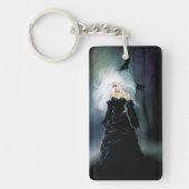 Gothic Ravens Forest Vrouw Zwart Sleutelhanger (Voorkant)