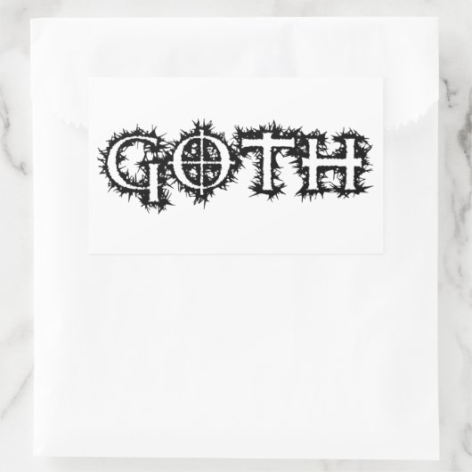 Gothic Rechthoekige Sticker (Tas)