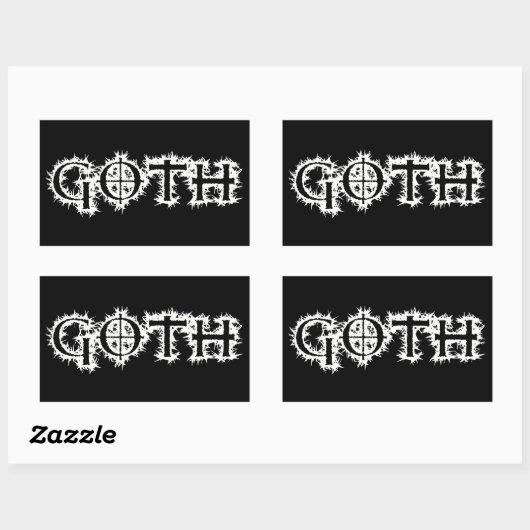 Gothic Rechthoekige Sticker (Vel)