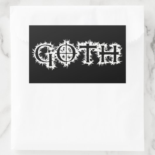 Gothic Rechthoekige Sticker (Tas)