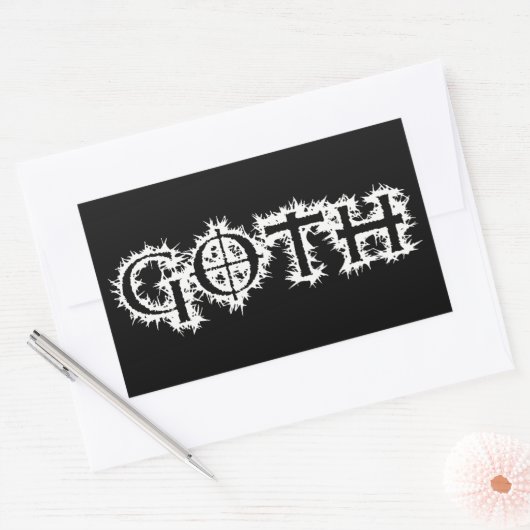 Gothic Rechthoekige Sticker (Envelop)