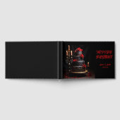Gothic Red and Black Wedding Cake and Candles Gastenboek (Volledig)