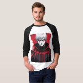 Gothic Red Black Anime T-shirt (Voorkant volledig)