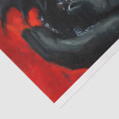 Gothic Red Black Dragon Woman Fantasy Decoupage Tissuepapier (Detail)