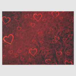 Gothic Red Black Hearts Tissuepapier