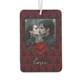 Gothic Red Damask Rose Personalized Luchtverfrisser (Achterkant)