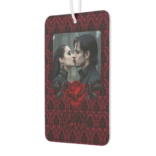 Gothic Red Damask Rose Wedding Luchtverfrisser (Links)