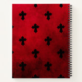 Gothic Red en Black Crosses Notitieboek (Achterkant)