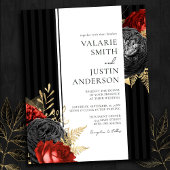 Gothic Red en Black Floral Budget Wedding