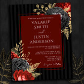Gothic Red en Black Floral Budget Wedding