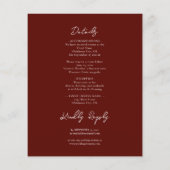 Gothic Red en Black Floral Wedden allemaal in één  Flyer (Achterkant)