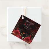 Gothic Red en Black Floral Wedding for Labels (In situ)