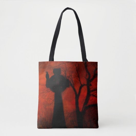 Gothic Red Halloween nacht Tote Bag (Voorkant)