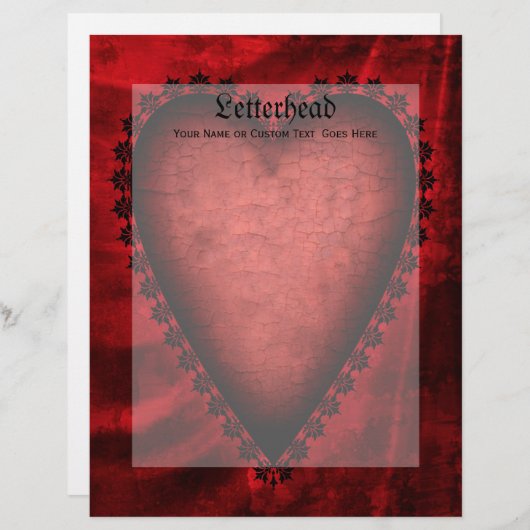 Gothic Red Heart (Voorkant / Achterkant)