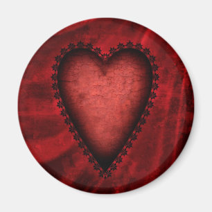 Gothic Red Heart Magneet
