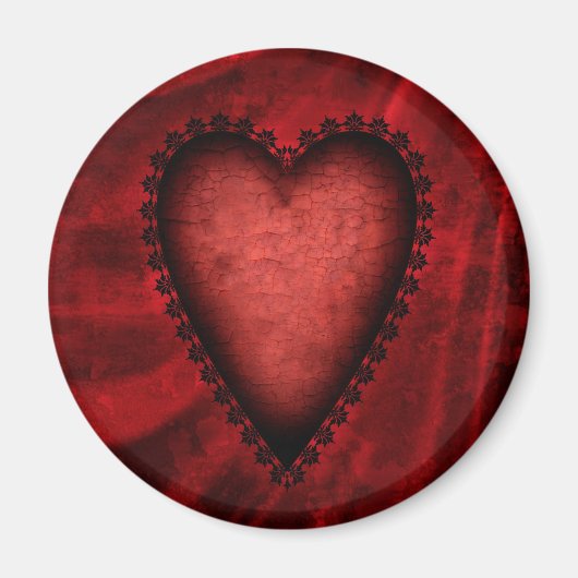 Gothic Red Heart Magneet (Voorkant)