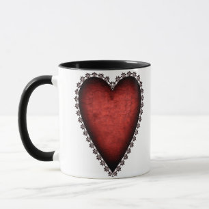 Gothic Red Heart Mok