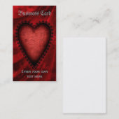 Gothic Red Heart Visitekaartje (Voorkant / Achterkant)