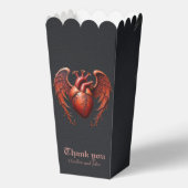 Gothic Red Heart with Roses – Dark Romantic  Bedankdoosjes (Voorkant)