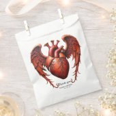 Gothic Red Heart with Roses – Dark Romantic  Bedankzakje (Geknipt)