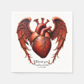 Gothic Red Heart with Roses – Dark Romantic Servet (Voorkant)