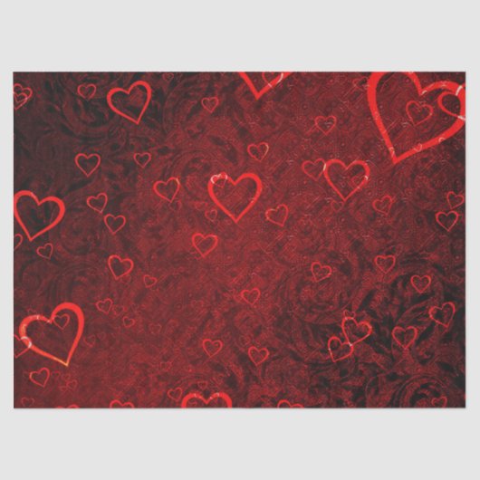 Gothic Red Hearts, 20x30-vel papier (Voorkant)