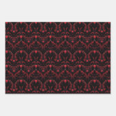 Gothic Red Hearts Intricate Inpakpapier Vel (Voorkant 3)