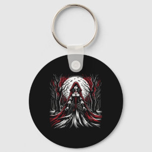 Gothic Red Riding Hood Dark Halloween Spooky Sleutelhanger